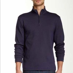 Perry Ellis Quarter Zip Front Sweater